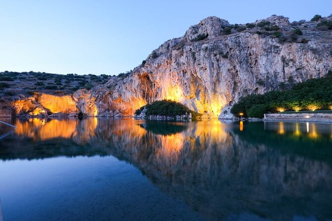 2 Hour Private Sidecar Tour to Athens Riviera & Lake Vouliagmeni - Lake Vouliagmeni: the quiet centerpiece