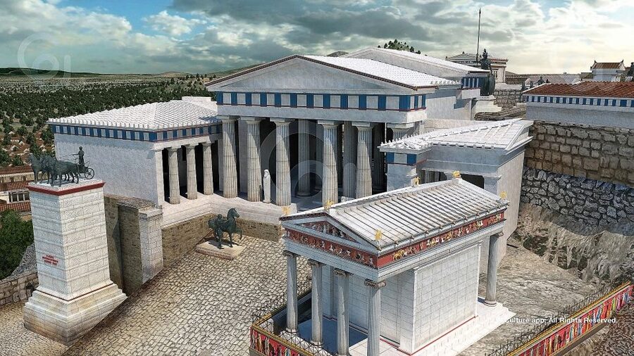 Acropolis: 3D representations & audiovisual self-guided tour - The views over Athens and the sea