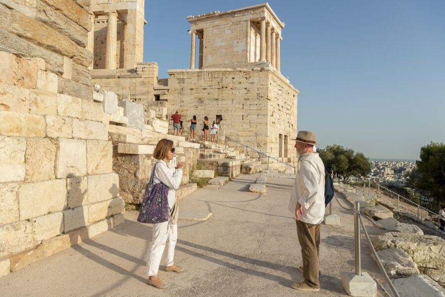Acropolis & Acropolis Museum PRIVATE Expert led Guided Tour - Climbing through the Propylaea