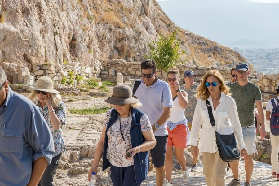 Acropolis & Acropolis Museum PRIVATE Expert led Guided Tour - Descending past the Odeon of Herodes Atticus
