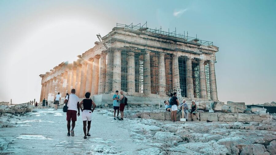 Acropolis & Agora: The Rise & Fall of Democracy - Beginning at the Acropolis entrance