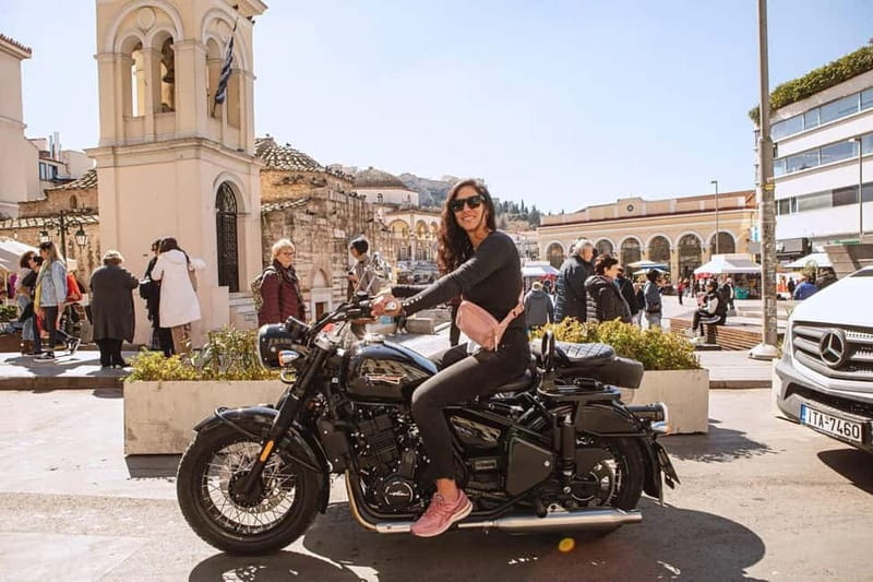 Acropolis of Athens: 60′ Tour in a Vintage Motorcycle - Thisseion and the Temple of Olympian Zeus