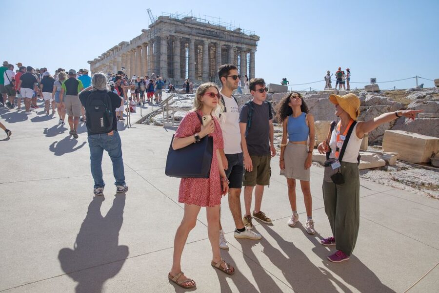 Acropolis, Plaka & Ancient Agora Guided Tour - Reaching the Acropolis monuments