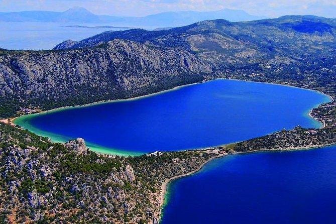 Ancient Corinth, Sanctuary of Hera, Blue Lake & Canal from Athens - The Corinth Canal puts the journey in context