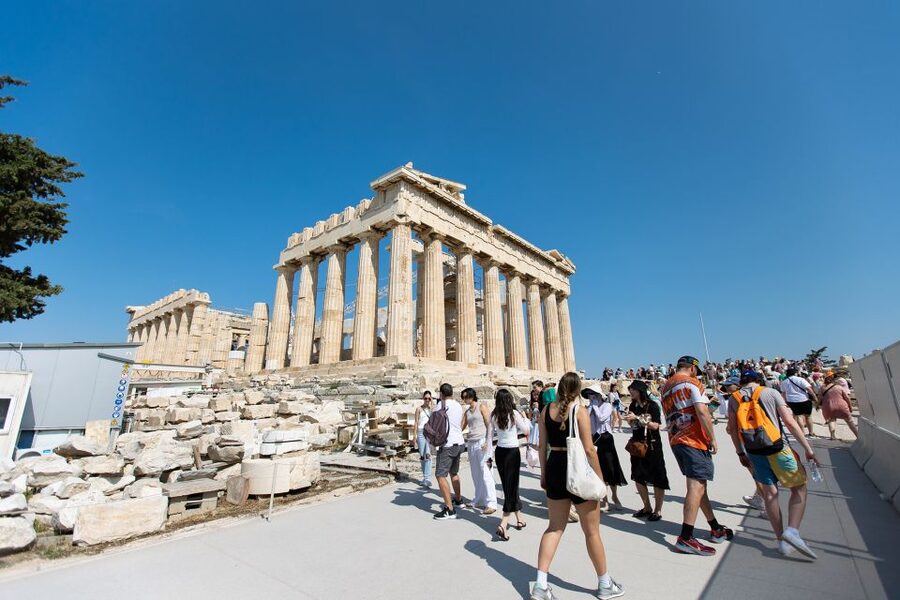 Athens: Acropolis Guided Walking Tour & Plaka Audio Tour - Passing through the Propylaea