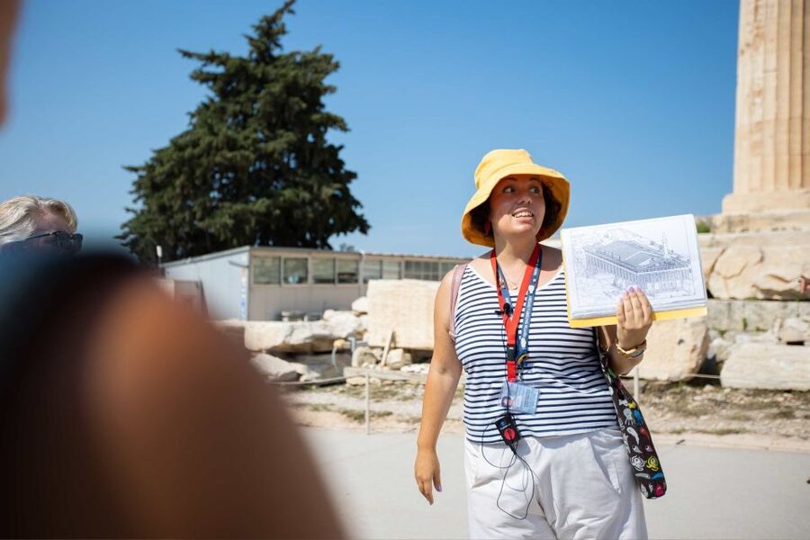 Athens: Acropolis Guided Walking Tour & Plaka Audio Tour - Free time above Athens