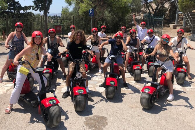 Athens Acropolis Official E-Scooter Guided Tour Fat E-Bike - First Cemetery of Athens and the ceramic details