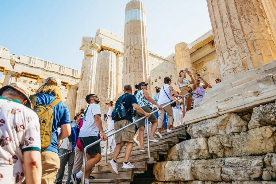 Athens: Acropolis Ticket with Optional Audio or Live Guide - Reaching the Propylaea and Parthenon