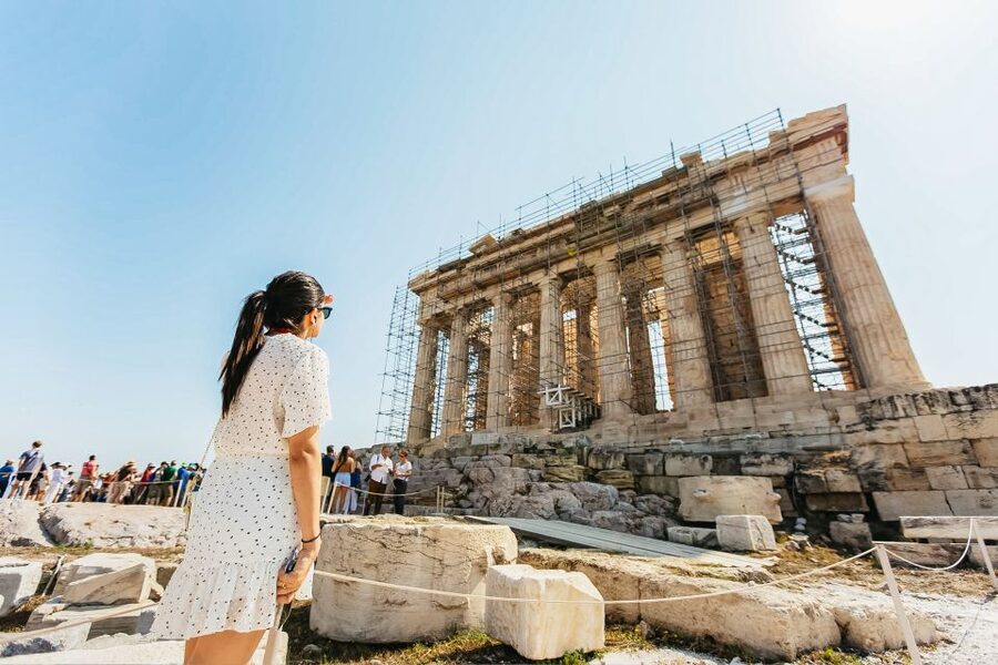 Athens: Acropolis Ticket with Optional Audio or Live Guide - The Odeon of Herodes Atticus and the descent