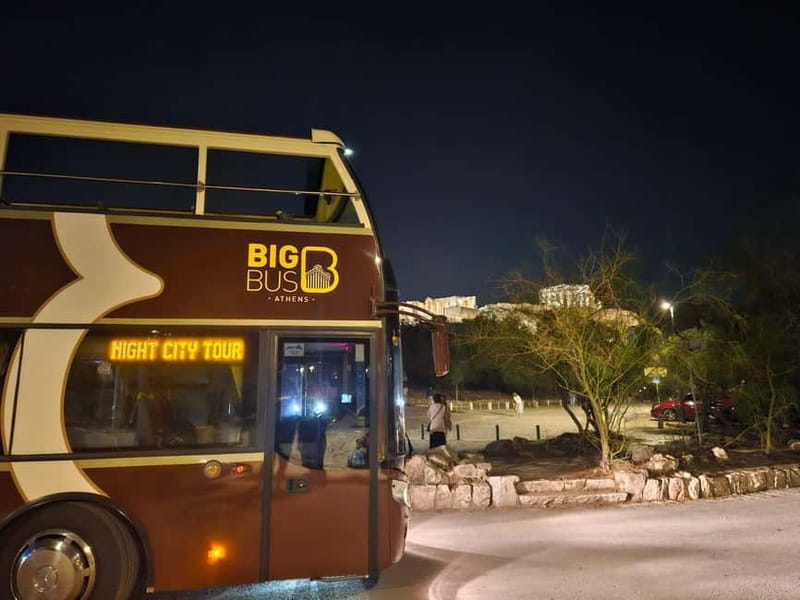Athens: Big Bus Panoramic Night Tour by Open-Top Bus - Herodes’ Odeon, Olympian Zeus, and Hadrian’s Arch