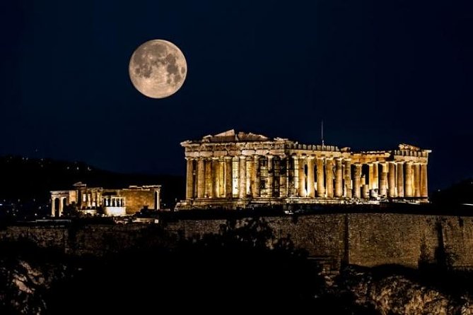 Athens By Night Driving Tour (Highlights) , and Dinner time - Why Athens works so well after sunset