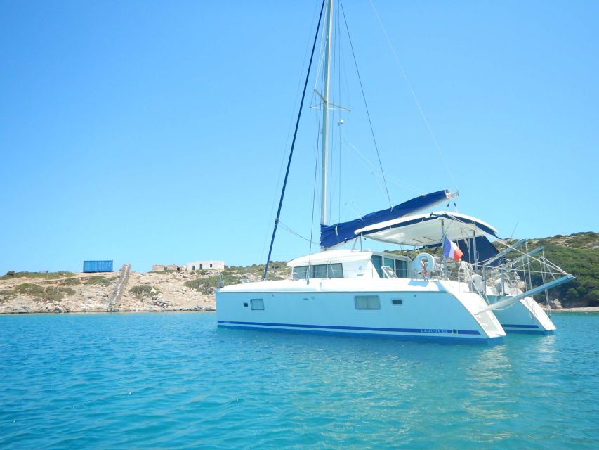 Athens: Catamaran Cruise with Fresh Lunch and Wine - The return sail, fruit, and changing light