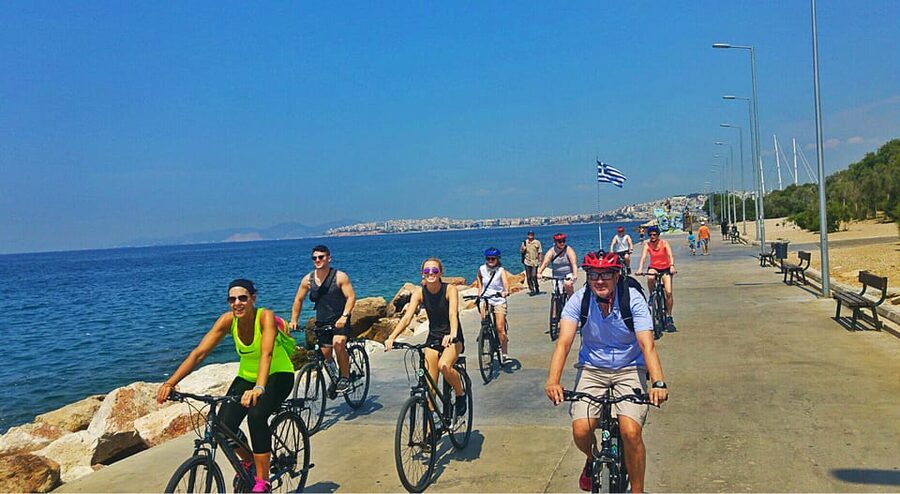 Athens: City & Sea Bike Tour - The Averof ship museum and Flisvos Marina