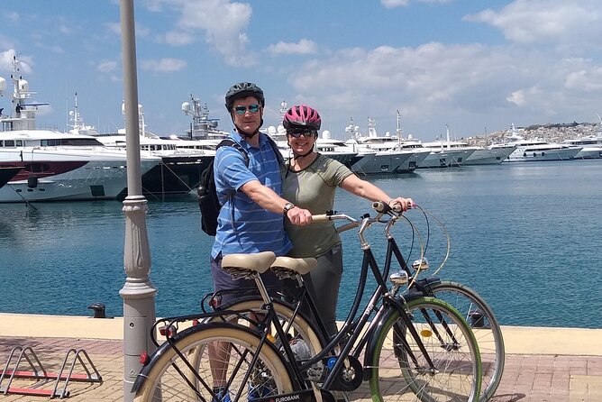 Athens Coastal Bike tour and Swimming Adventure - Flisvos Marina and the view of luxury yachts