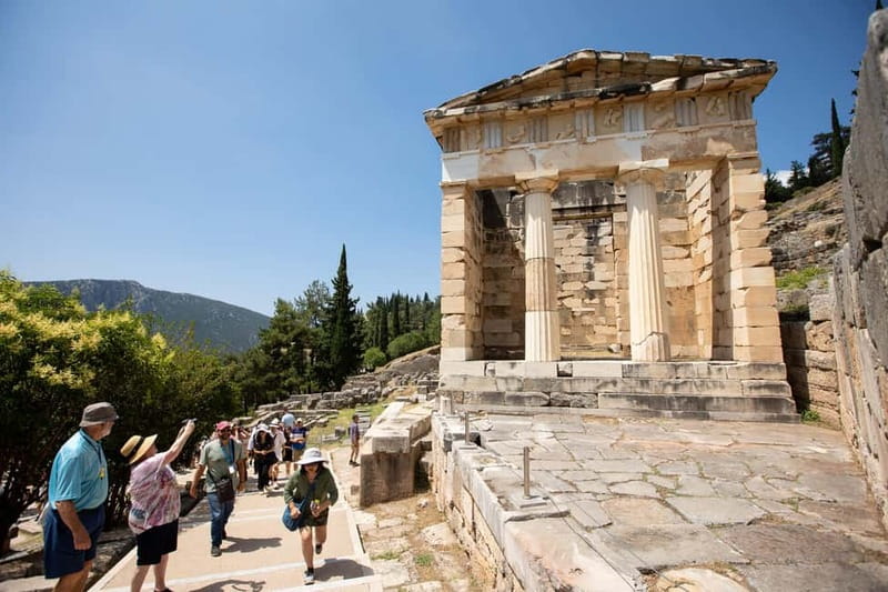 Athens: Delphi Day Tour with Museum & Arachova Village Visit - Walking through the Delphi archaeological site