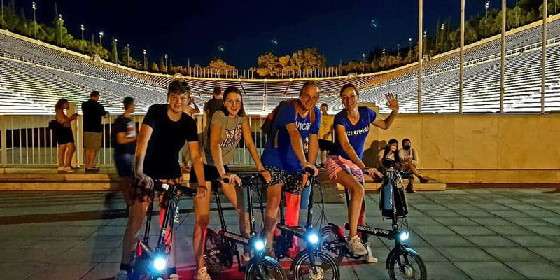 Athens: Discover the City Electric Bike Night Tour - Starting in the city center and learning the bike
