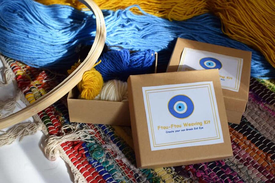 Athens: Evil Eye Weaving Workshop - Weaving your own evil eye on a personal loom