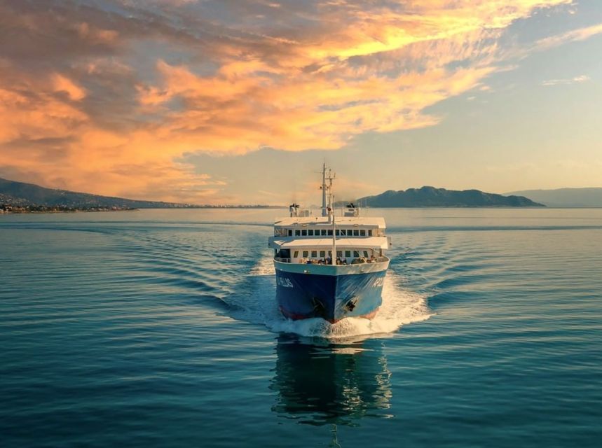 Athens: Ferry Boat Ticket to/from Agistri Island - Boarding a spacious Saronic Ferries boat