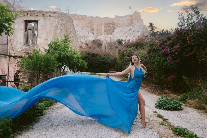 Athens Flying Dress Photo Shoot with a Professional Photographer - Meeting near Acropoli Metro
