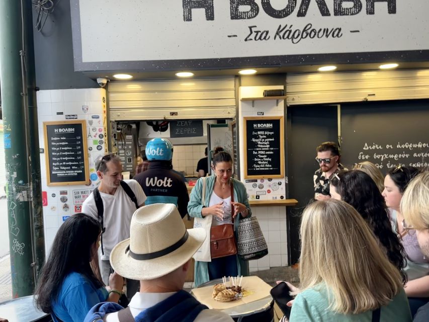 Athens: Greek Food Tasting and Market Walking Tour - Homemade dishes inside the market