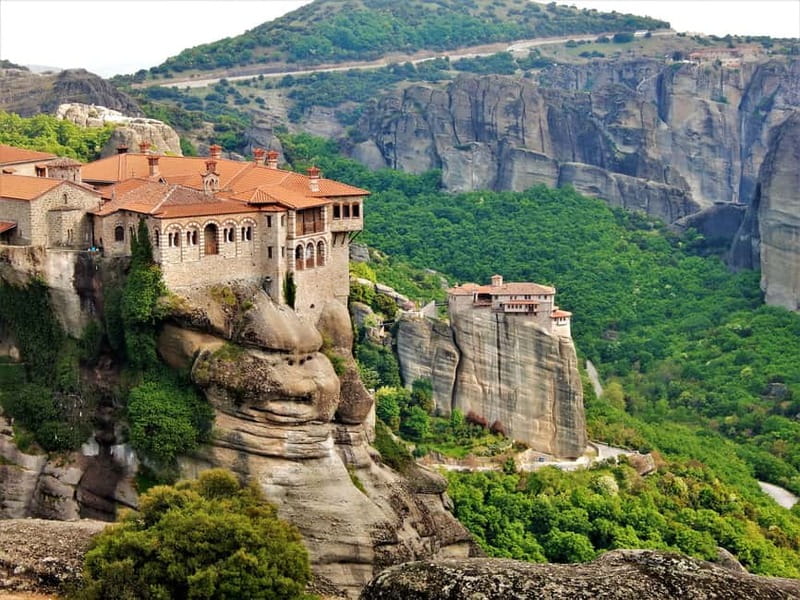 Athens: Guided Tour to Meteora Monasteries & Hermit Caves - Inside three monasteries