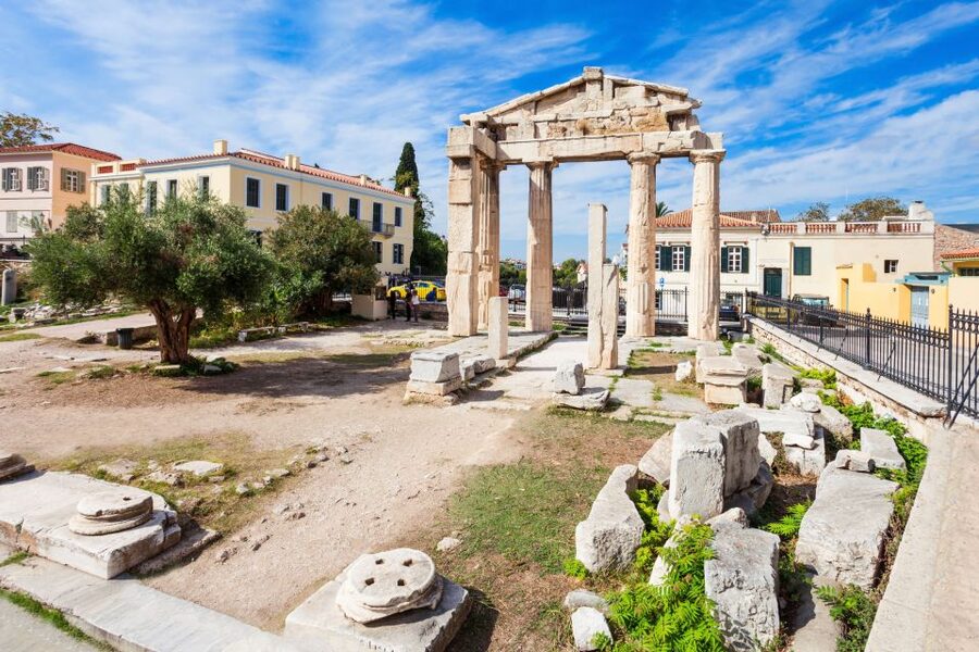 Athens: Plaka to Acropolis Smartphone Audio Tour - Areopagus Hill supplies the big city view