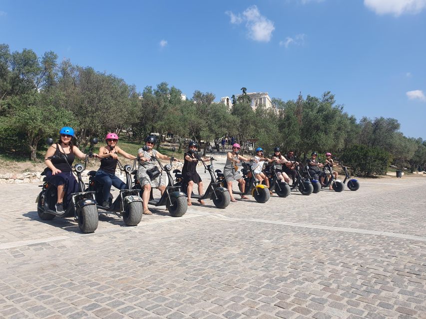 Athens: Premium Guided E-Scooter Tour in Acropolis Area - Getting comfortable before the first monument