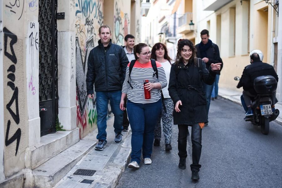 Athens: Private Evening City Walk & 4-Course Curated Dinner - Dionysiou Aeropagitou and the floodlit Acropolis