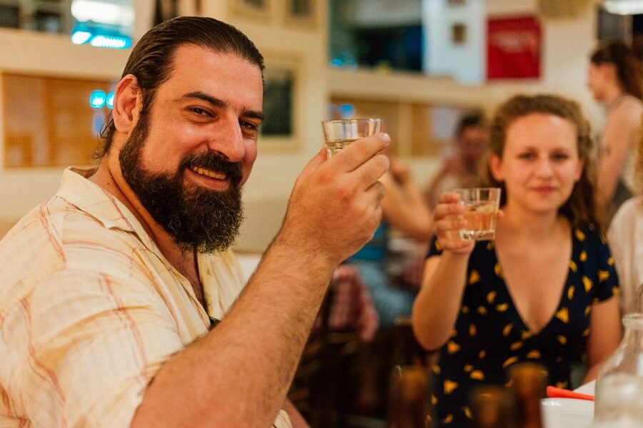 Athens: Private Evening Tour w/ Drinks & Bites in Koukaki - Vegetarian choices and drinking flexibility