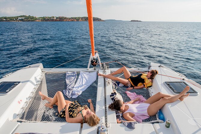 Athens Private Full day Catamaran cruise with meal & drinks - Agia Marina: the first two-hour swim stop