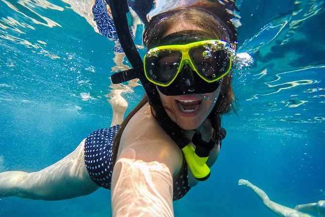 Athens Private Luxury Catamaran Cruise with Traditional Greek Meal and BBQ - Second stop with goggles and a closer look at the water