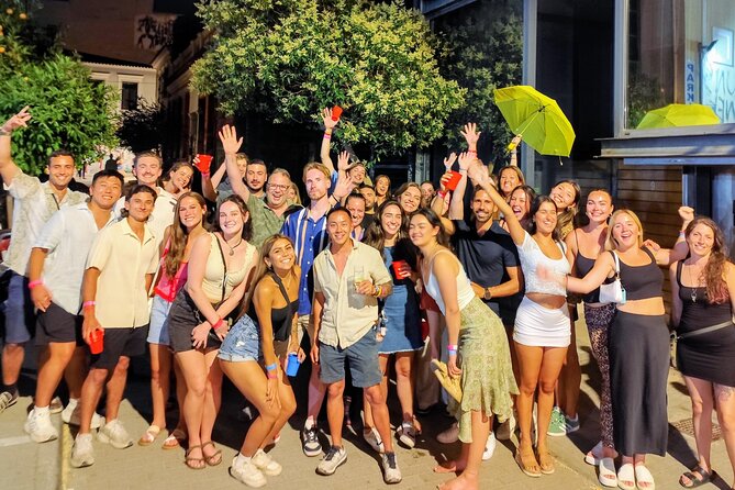 Athens Pub Crawl with 1hr Open Bar & VIP Nightclub Access - Exploring Psirri after dark