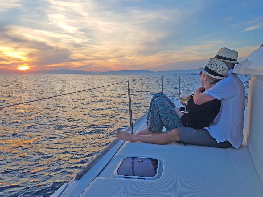 Athens: Riviera Catamaran Cruise with Meal and Drinks - The first swim stop at Voula