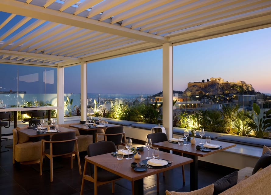 Athens: Rooftop Fine Dining at Whispers Restaurant - A Rooftop View Across Central Athens