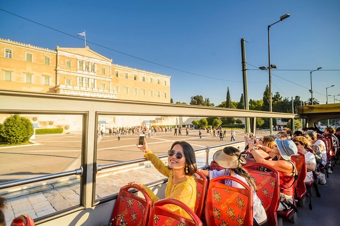 Athens Shore Excursion: Athens and Piraeus Hop-On Hop-Off Bus Tour - Audio commentary, seating, and the open top