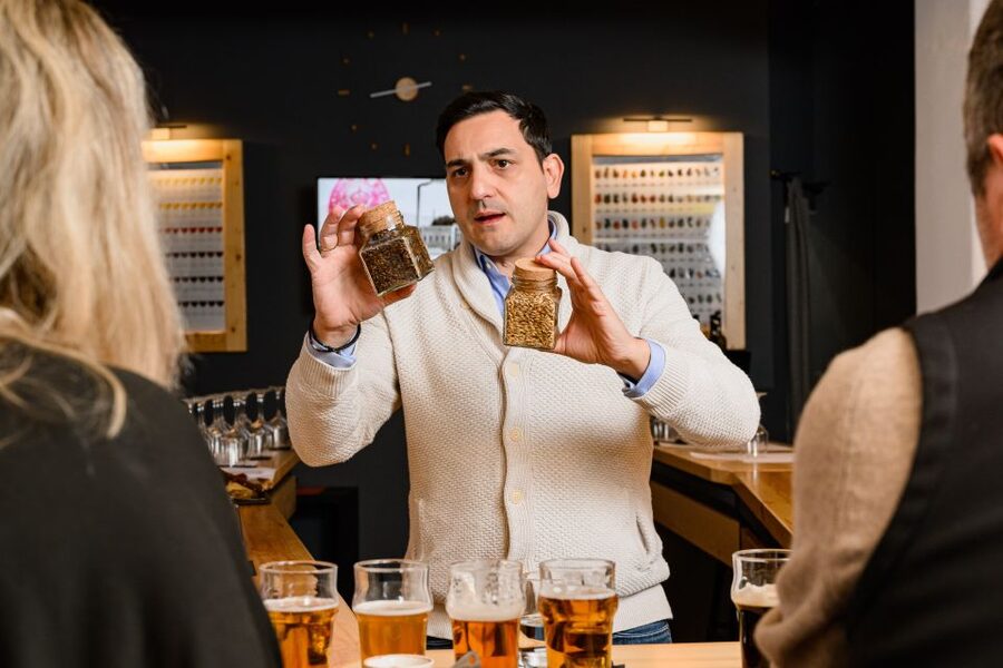Athens: Small Group Beer Tasting Experience - Greek cheese, olives, and cold cuts at the table