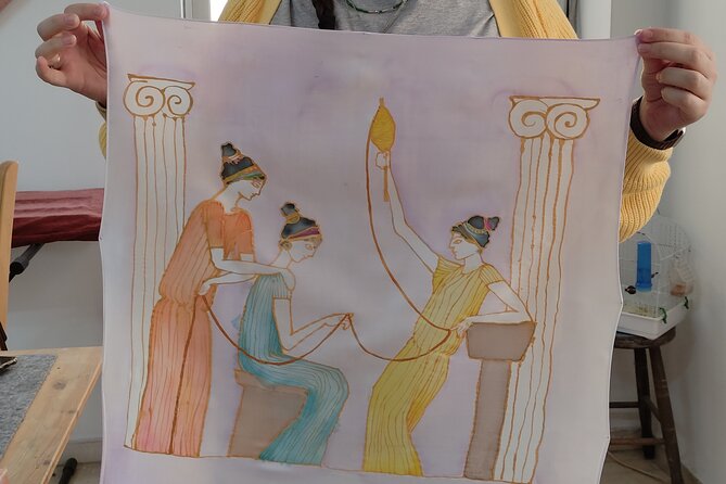 Athens: Small Group Silk Scarf Art Workshop with Greek Themes - Choosing between a prepared pattern and your own design