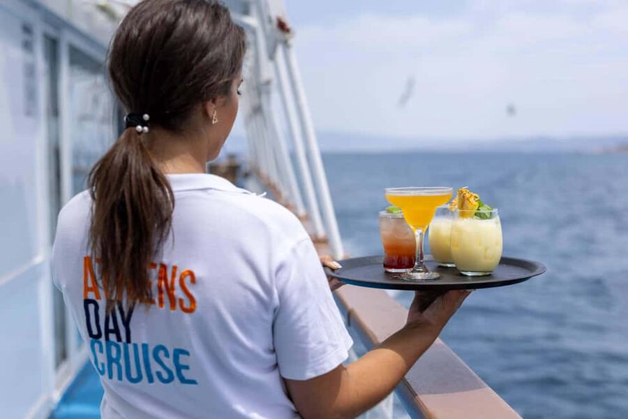 Athens: Swimming Cruise with Lunch, Wine & Live DJ on Board - The return cruise becomes the main event
