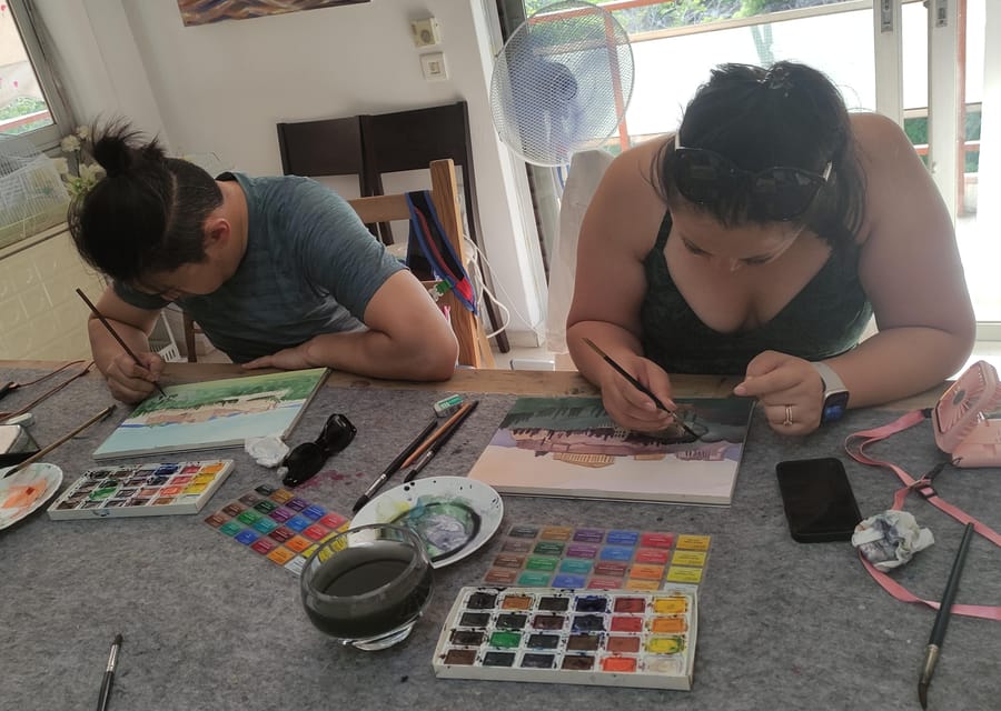 Athens: workshop for painting landscape with local artist - Painting Greece in Watercolor, One Wash at a Time