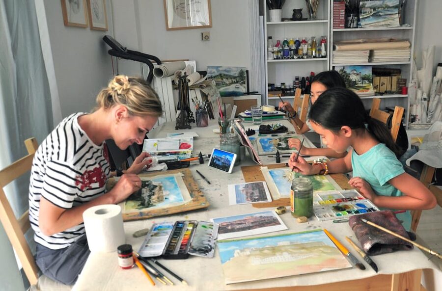 Athens: workshop for painting landscape with local artist - From Acropolis Inspiration to a Finished Souvenir