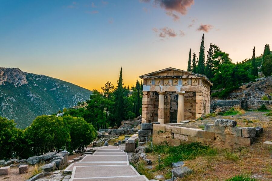 Delphi: Archaeological Site & Museum Ticket with Audio Tour - The theater and the view from Mount Parnassus