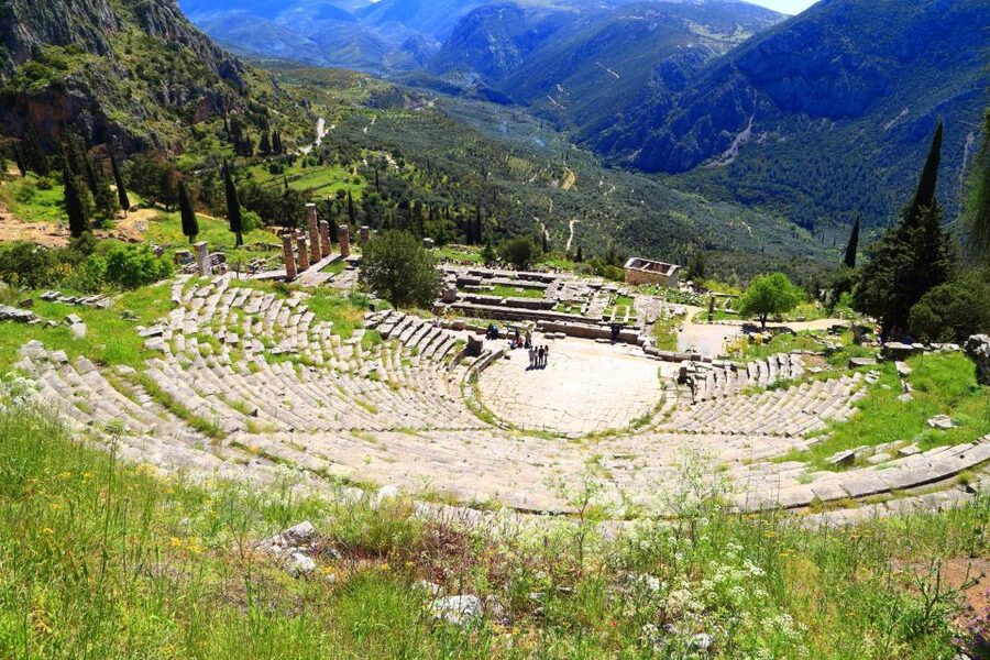 Delphi: Private Day Tour from Athens with Luxurious Vehicle - Walking through Apollo’s sanctuary at Delphi