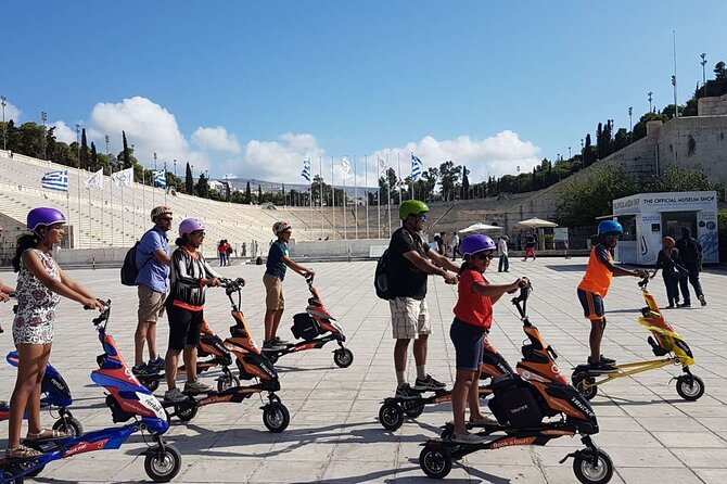Electric Trikke Bike Athens Complete Tour - Racing beside the Panathenaic Stadium