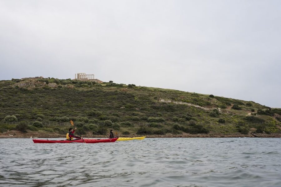 From Athens: Cape Sounion Guided Kayaking Tour with Lunch - Archi Island or the beaches of Legrena