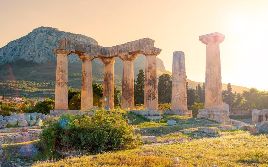 From Athens: Private Anc. Corinth, Temple of Hera, Blue Lake - Malagavi Lighthouse and the Gulf of Corinth