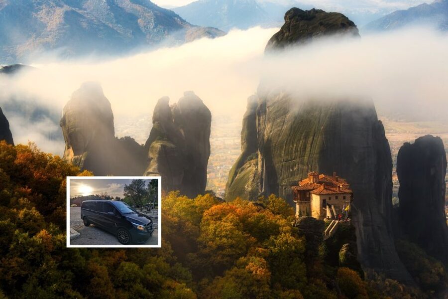 From Athens: Private Day Tour to Meteora and Thermopylae - First sight of Meteora’s stone pillars