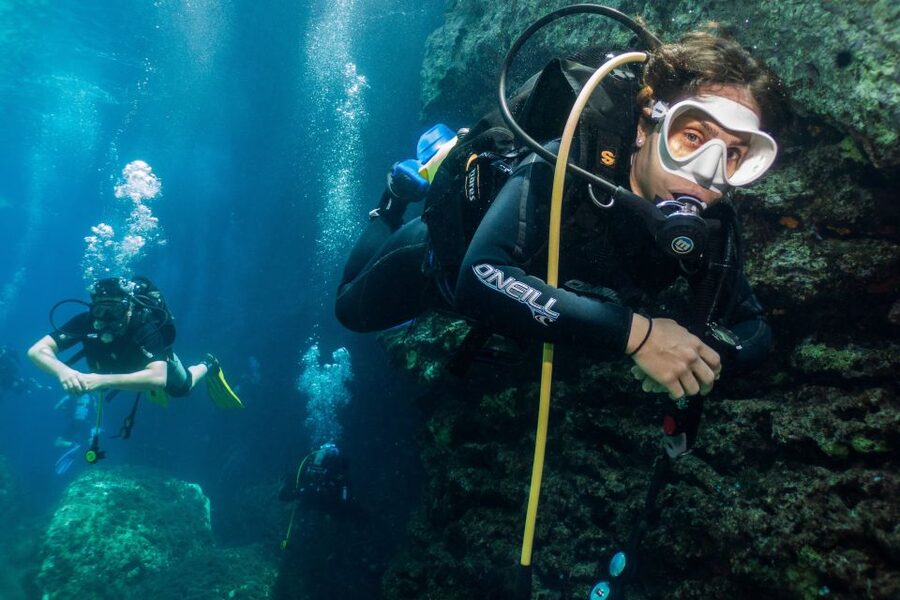 From Athens: Scuba Diving at the Blue Hole - The safety briefing with an English-speaking instructor