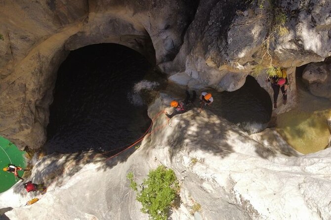 Guided Canyoning: Manikia Gorge with Lunch and Photos from Athens - Natural pools and the swimming stop