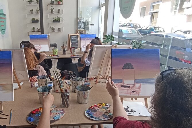 Guided Paint & Sip Workshop in Central Athens - Key points at a glance