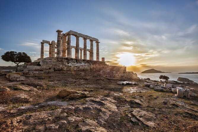 Half day Cape Sounion Sunset Views at the Poseidon Temple Tesla - The Athenian Riviera adds a coastal view